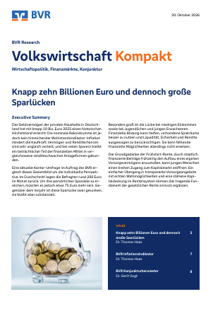 20. Oktober 2026: Knapp zehn Billionen Euro und dennoch große  Sparlücken 